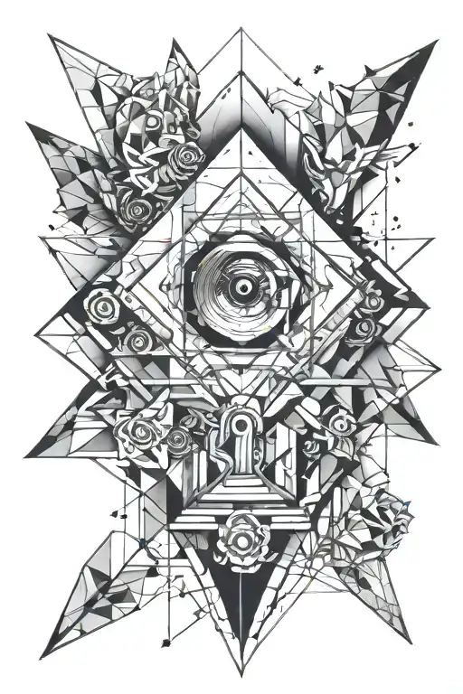oscar award tattoo geometric tattoo design idea
