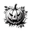 pumpkin tattoo design idea