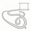 A minimalist tattoo of a snake coiled around a scale, representing the balance and judgement in the client's life as a Libra tattoo design idea