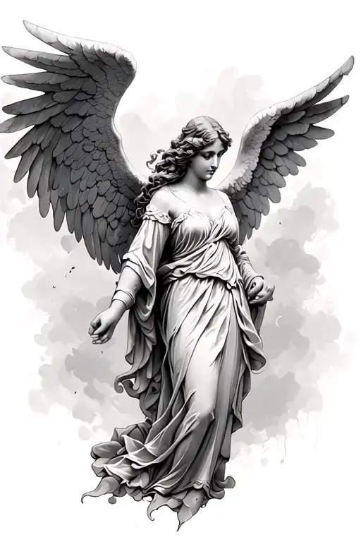 Angel by San Rafael Guenole Laetitia tattoo design idea