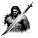 Conan fathers sword tattoo design idea