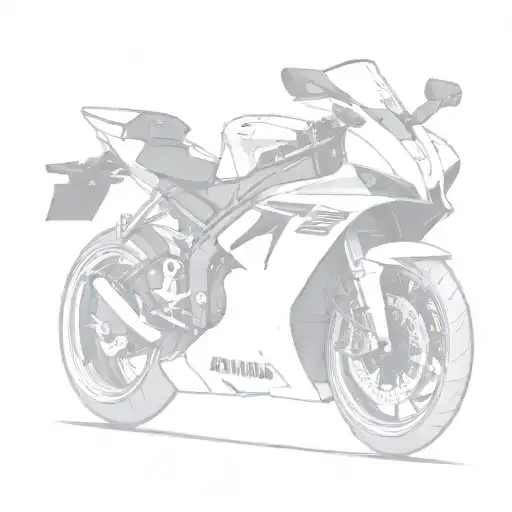 yamaha r1 standing sideways tattoo design idea