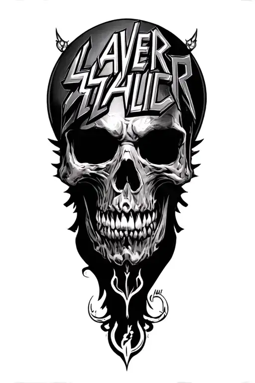 Music- featuring bands slayer, metallica, black sabbath, Killswitch Engage, Trivium, Parkway Drive, Motorhead tattoo design idea