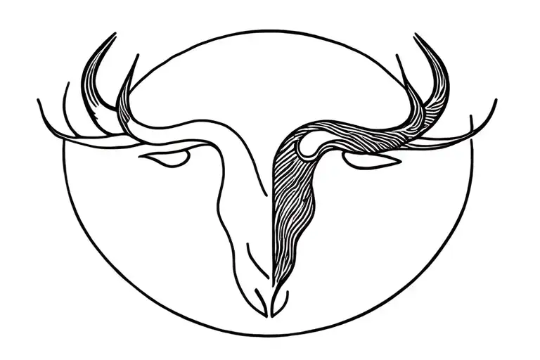 Taurus and Virgo zodiac sign tattoo design idea