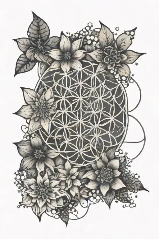 Flower Of Life, Sacred Geometry, Spiritual, Tattoo, aquarius tattoo design idea
