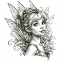tinkerbell tattoo design idea