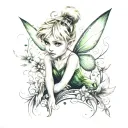 tinkerbell tattoo design idea