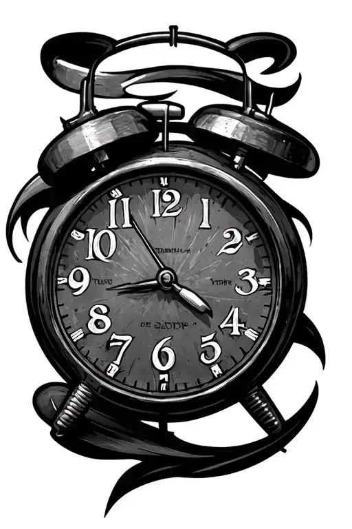 Dumbbell clock face tattoo tattoo design idea