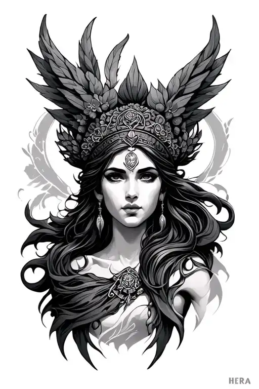 Hera tattoo design idea