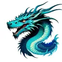 Cyberpunk Dragon tattoo design idea