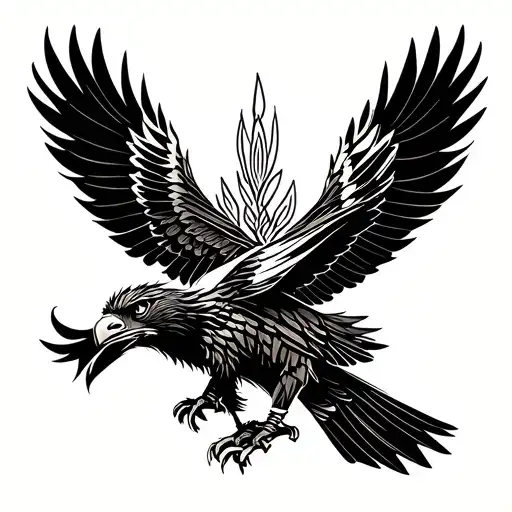 philippine monkey-eating eagle tattoo design idea