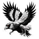 philippine monkey-eating eagle tattoo design idea