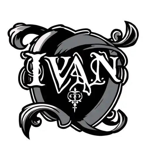 Ivan name tattoo inspired tattoo design idea
