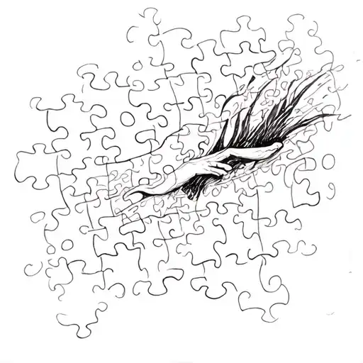 jigsaw falling into place radiohead songs tattoo design idea