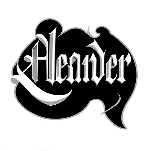 "Alexander" Two Word Ambigram Generator tattoo design idea