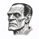 Frankenstein tattoo design idea