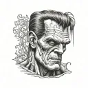 Frankenstein tattoo design idea