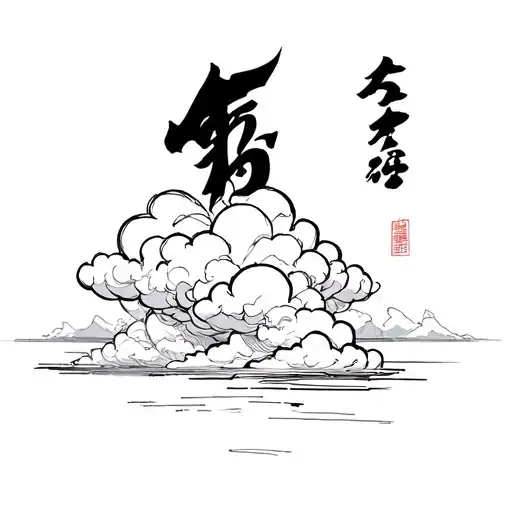 Akatsuki Cloud Minimalist tattoo design idea