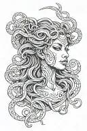 Medusa sci fi inspired tattoo cyborg tattoo design idea