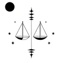 Libra, Sun and Luna and Sol tattoo design idea