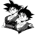 Goku and Broly Children tattoo design idea
