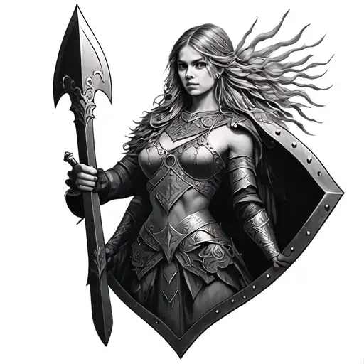 Shield Maiden tattoo design idea