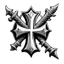 Crusader Cross tattoo design idea