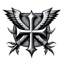 Crusader Cross tattoo design idea