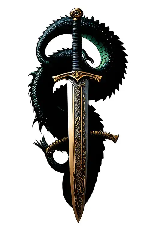 alligator samurai sword tattoo design idea