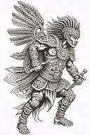 Mayan warrior tattoo design idea