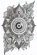 mandala balinese evil eye inside tattoo design idea