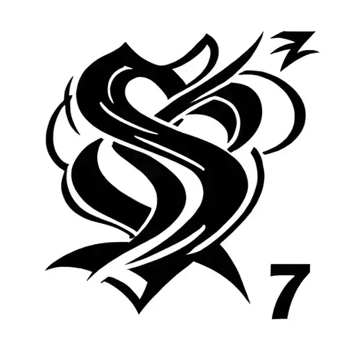 karate belt internal love hidden letters s and m lucky number 7 one inch tattoo black  tattoo design idea
