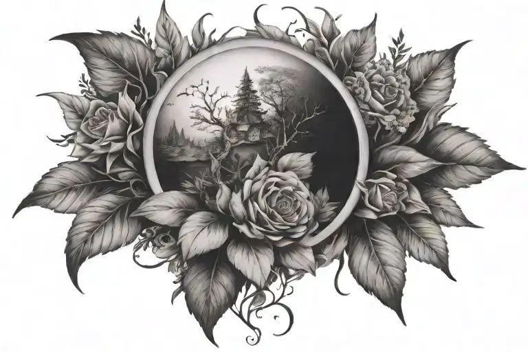"Tomorrow might be late", nature theme tattoo design idea