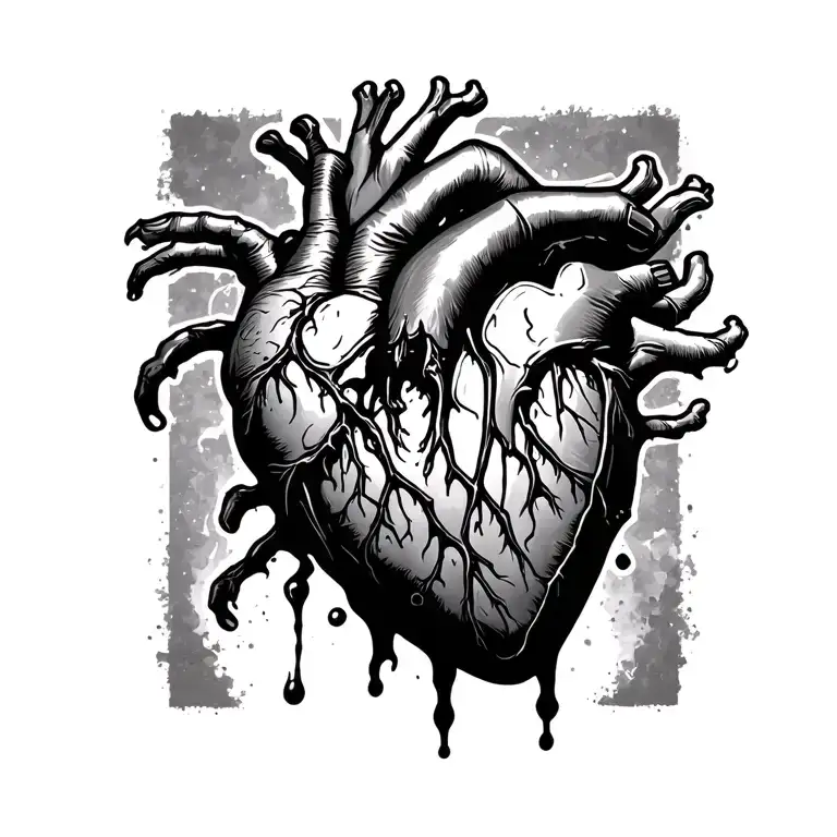 Heart Attack tattoo design idea
