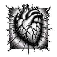 Heart Attack tattoo design idea