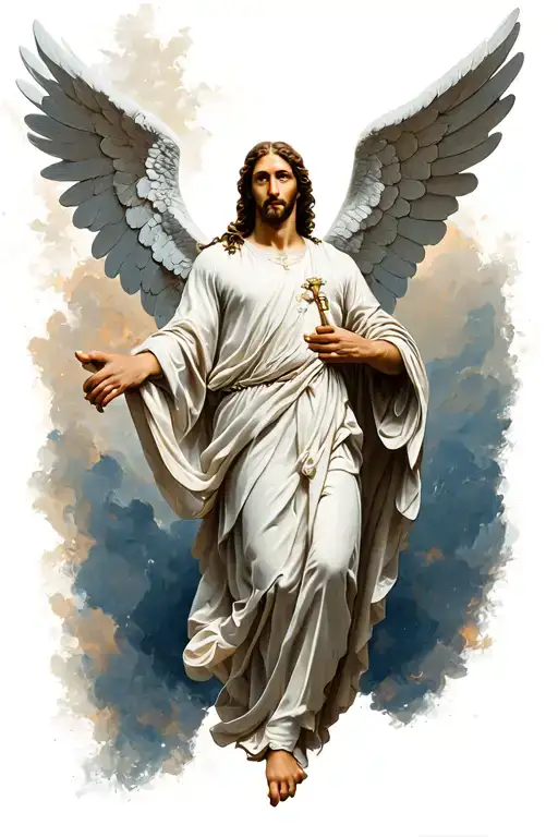 Archangel Gabriel tattoo design idea