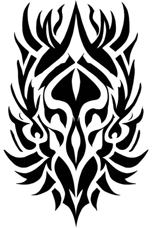 8 pointed tribal tattoo spearheaded tips tattoo design idea