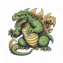 Godzilla Minus One tattoo design idea