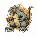 Godzilla Minus One tattoo design idea