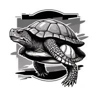 turtle baseball tattoo design idea