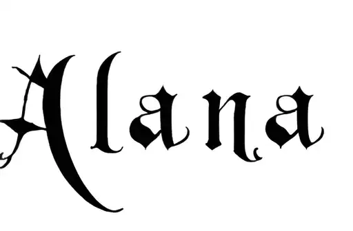 "Alana" tattoo design idea