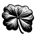 five leaf clover 444 tattoo design idea