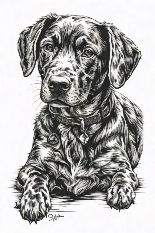 dog breed tattoo design idea