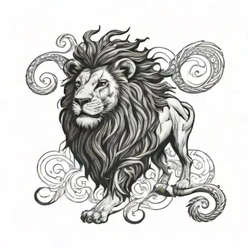 Sri Lankan Lion tattoo design idea
