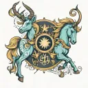 sagittarius gemini tattoo design idea