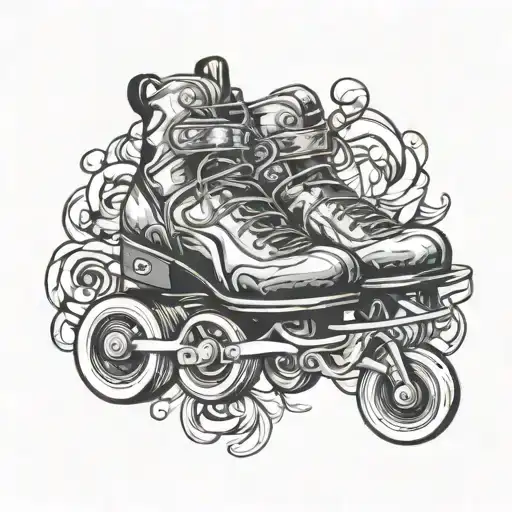 roller derby tattoo design idea