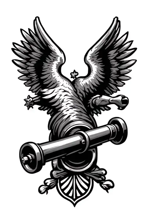 a cannon arsenal logo tattoo design idea