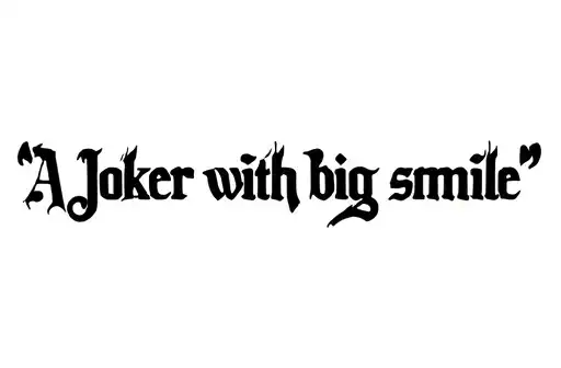 "A Joker with a big smile" tattoo design idea