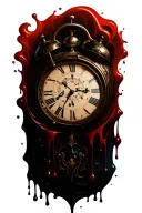 melting clocks tattoo design idea