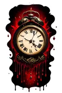 melting clocks tattoo design idea